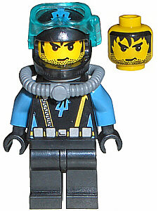 LEGO Minifigure-Aquaraider Diver 8-Aquazone / Aquaraiders II-AQU022-Creative Brick Builders
